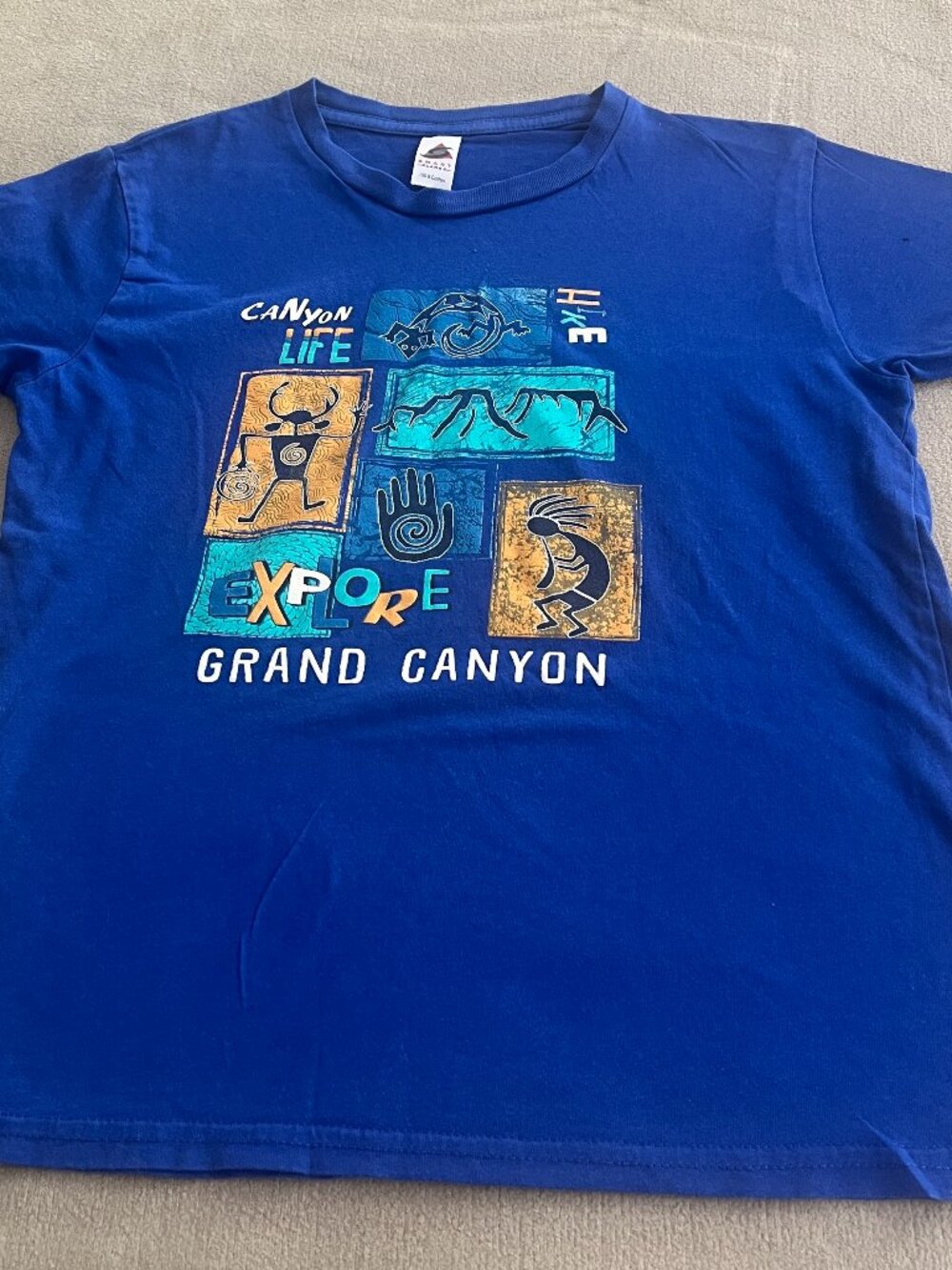 B MART Unisex Blue Grand Canyon Tee Short Sleeves Size M 8